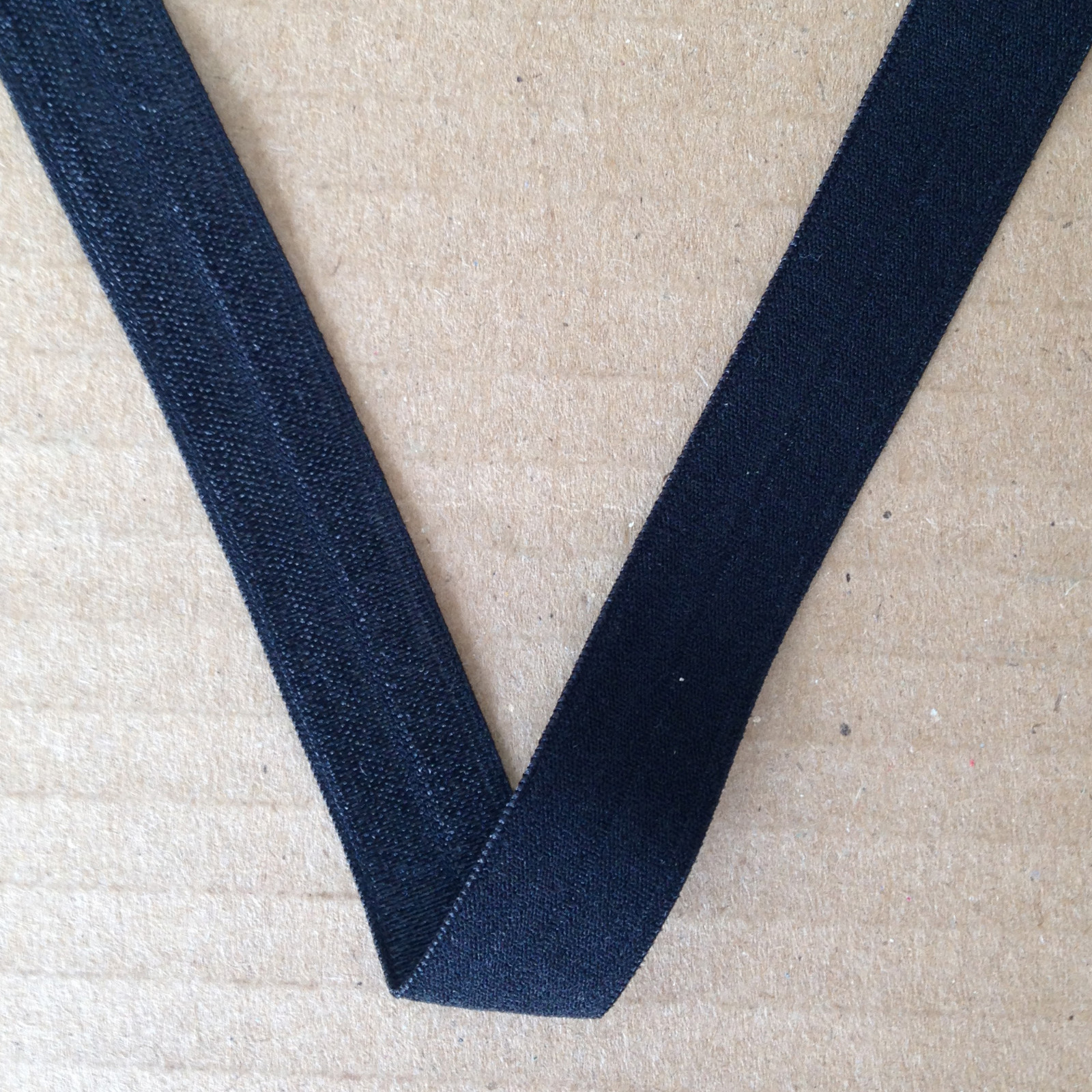 Black FOE Fold Over Elastic trim 5/8″ / 1″ for Hair Ties, Baby Headband