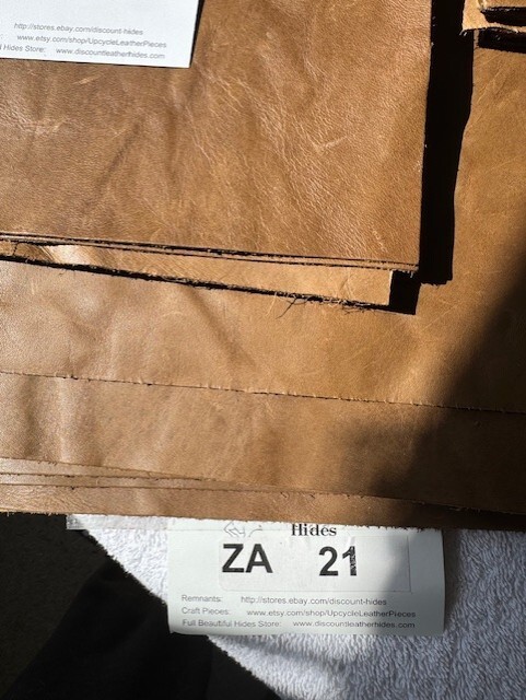 Slick Nick Brown wax/oil topcoat Discount Leather Hides 1.0mm ZA21