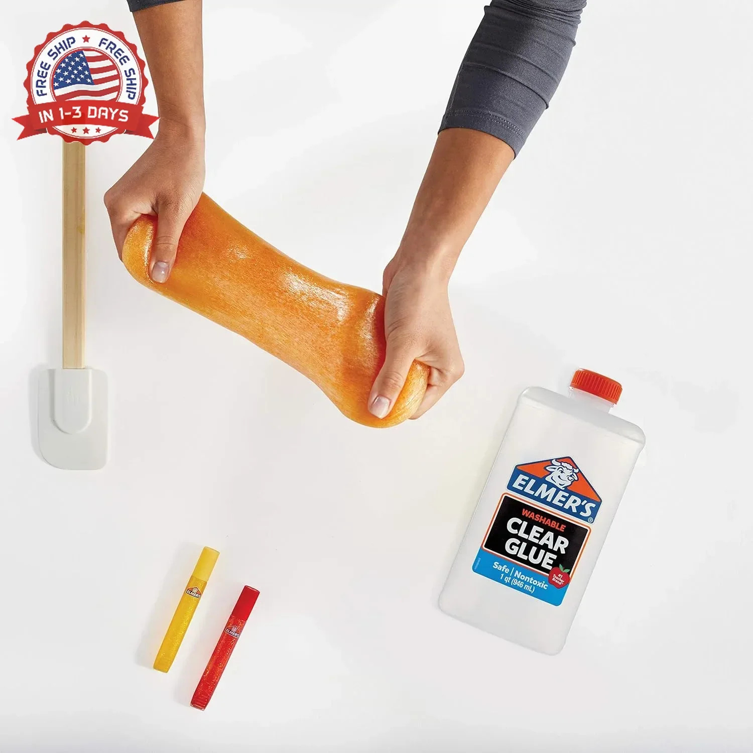 Elmer’s Liquid School Glue Clear Washable 32 Ounces – Great for Making Slime