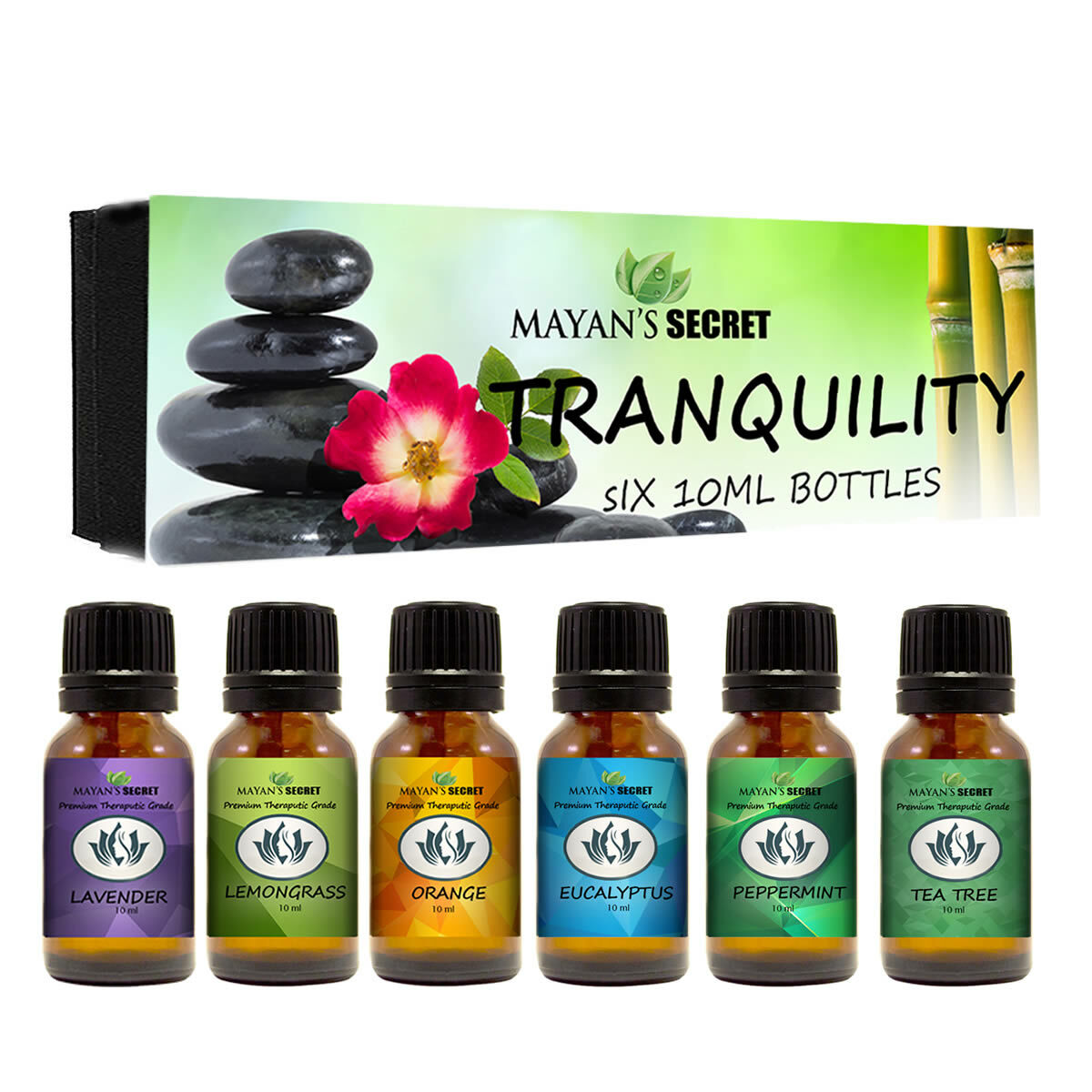 Premium Grade Essential Oils-Tranquility- Gift Set 6/10ml Pure Essential Oils