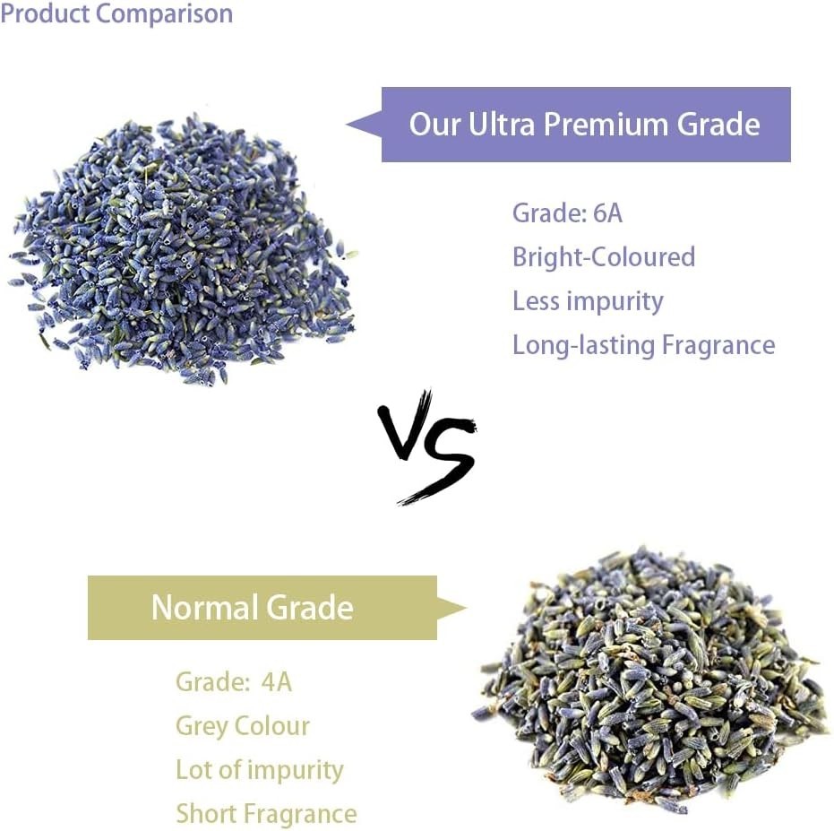 2 Pounds Lavender Buds Dried Flowers,100% Natural Dried Lavender Buds, Ultra …