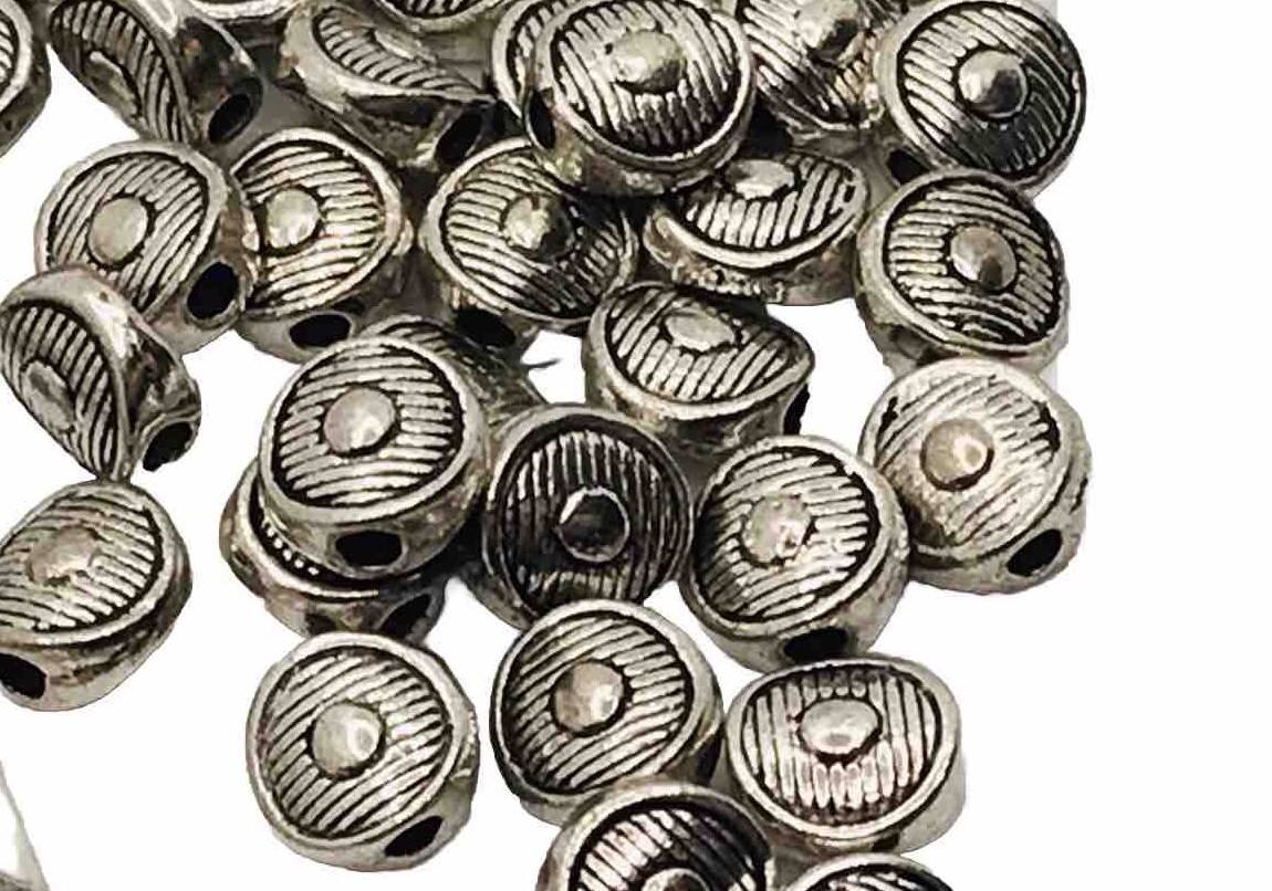 6x3mm Metal Coin Beads Qty:25