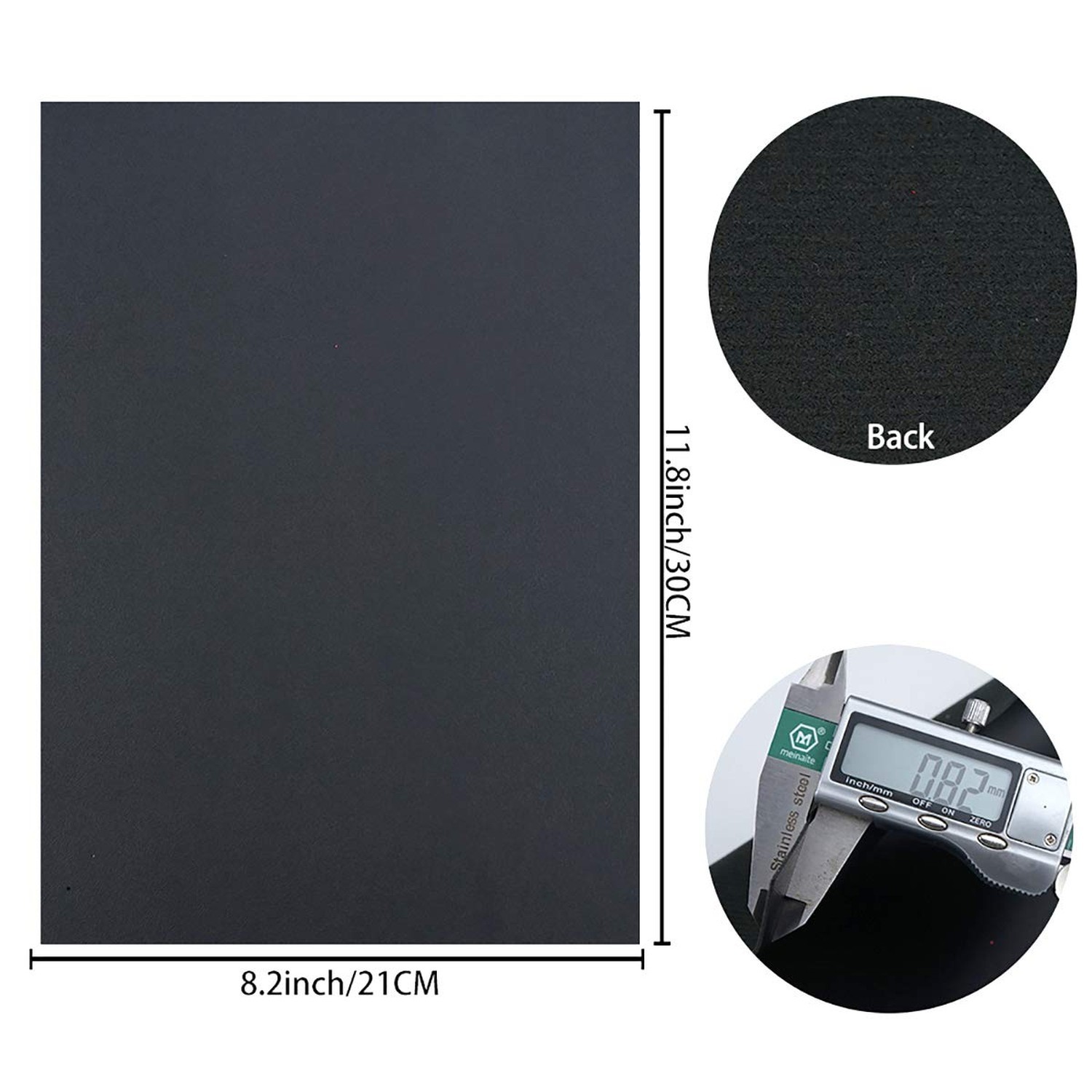 8 Pieces 8×12 Inch Black Series Faux Leather Sheets Including 8 Kinds Leather…