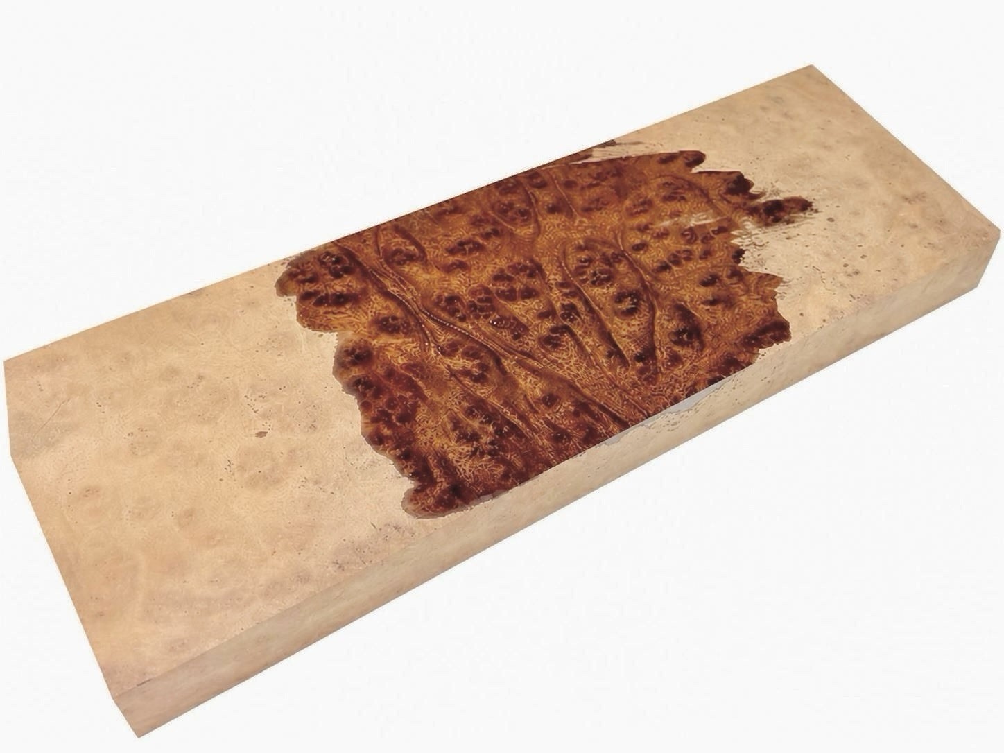Camphor Burl wood insrument blank 21-1/8″ x 6-3/4” x 2″ (w28) dried billet