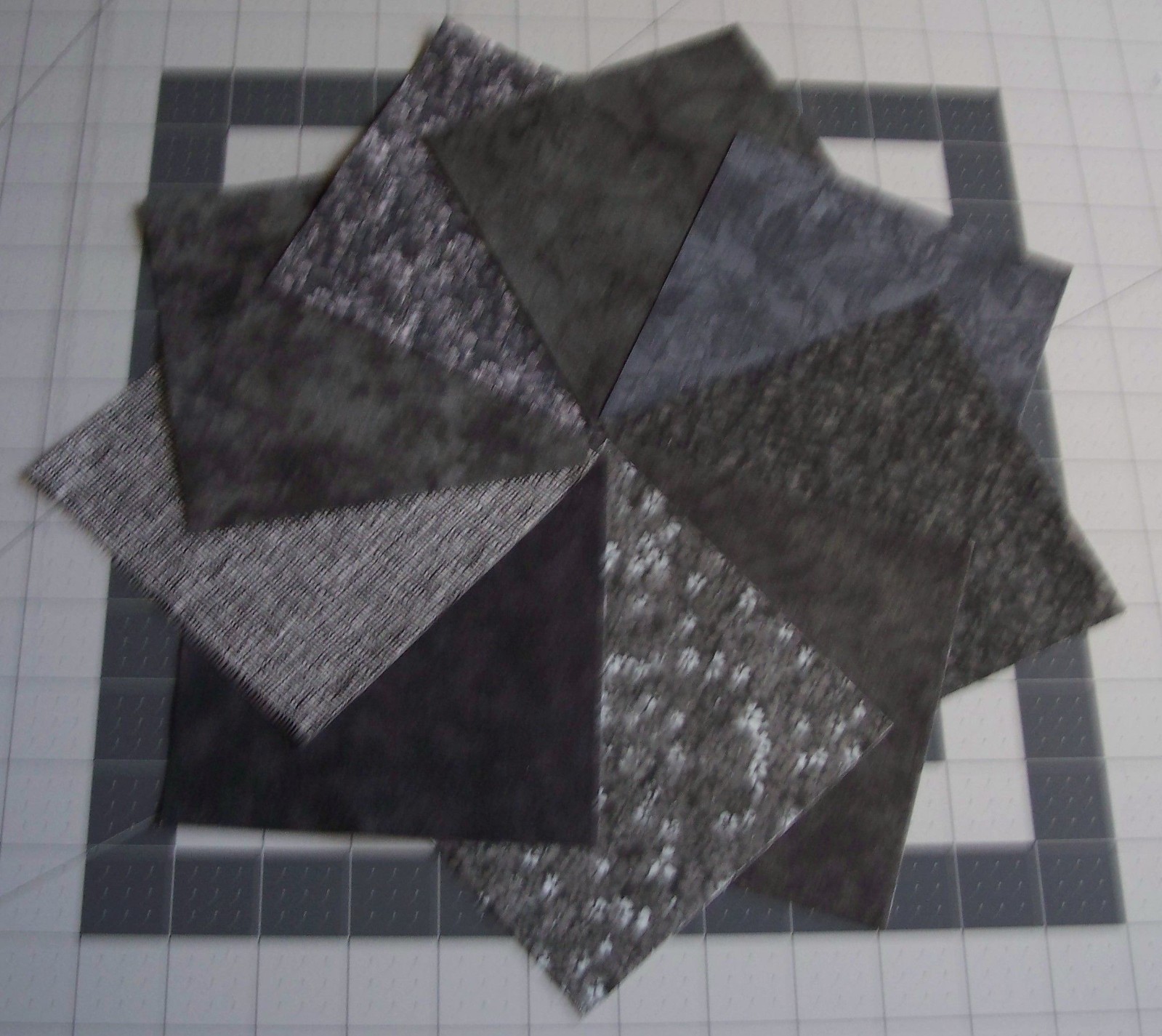 54 Black Gray Calico Fabric 5″ Quilting Squares 100% Cotton Charm pack