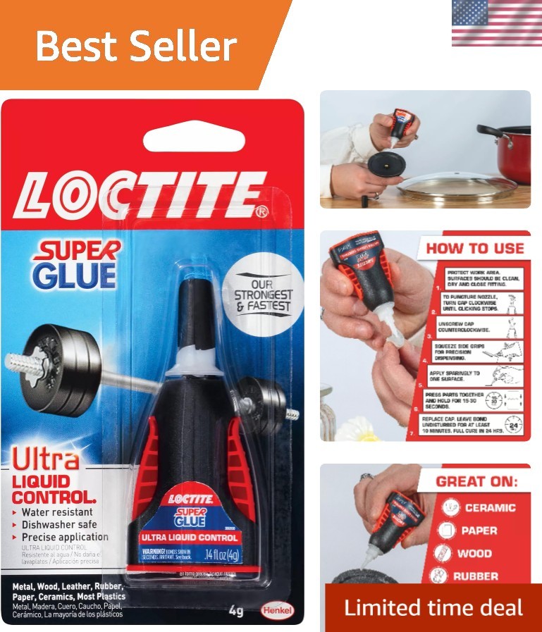 Super Glue Ultra Liquid Control 0.14 fl oz – Precision Adhesive for Repairs