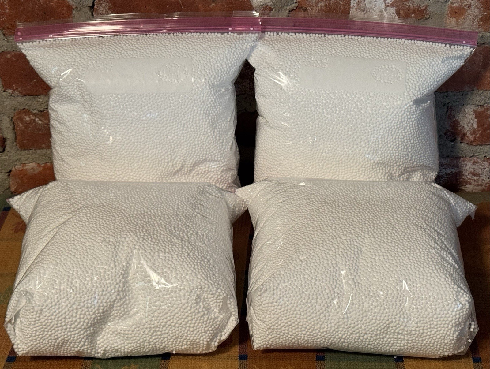 MILK BOTTLE FILLER 4 GALLON POLYSTYRENE SQUISHY FOAM BEAD FILL MADE IN USA