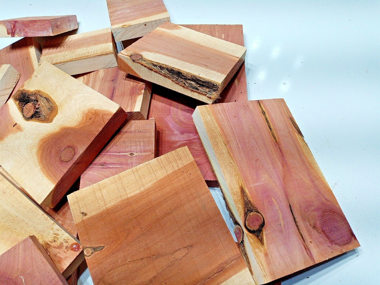 10lbs AROMATIC Red Cedar Wood Milled Kiln Dry Square Cut Pieces SHIPs FREE!