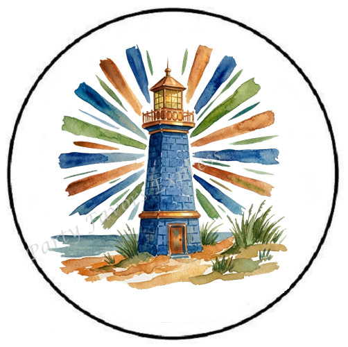 WATERCOLOR LIGHTHOUSE ENVELOPE SEALS LABELS STICKERS PARTY FAVORS