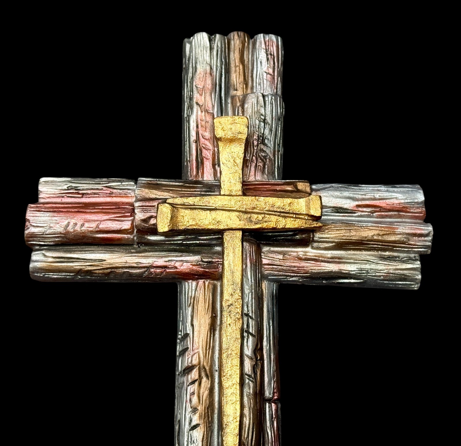Handmade Wood Log With Nails Cross Mold For Resin