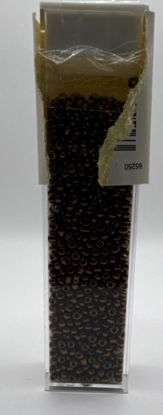 Glass Round Seed/Cylinder Beads Brown Gold Metallic 11/0 Jewelry Making Craft