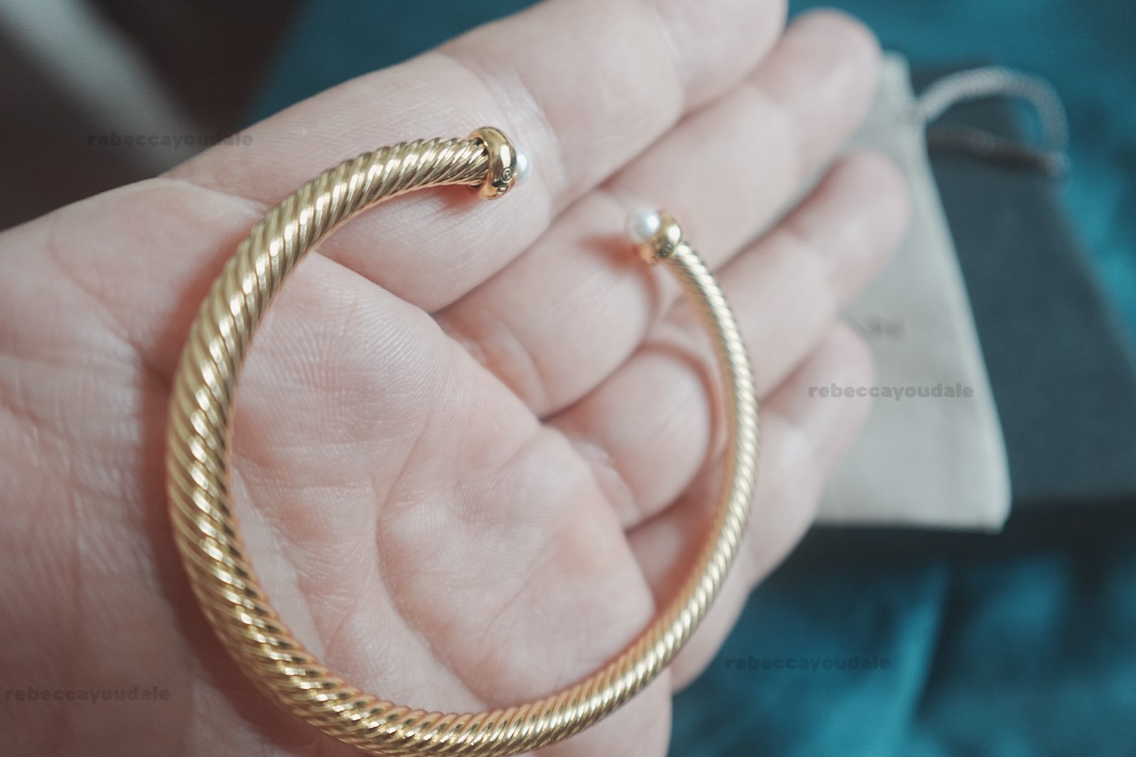New 4mm Cable Pearls and 18K Yellow GoldDavldYurrmanBracelet