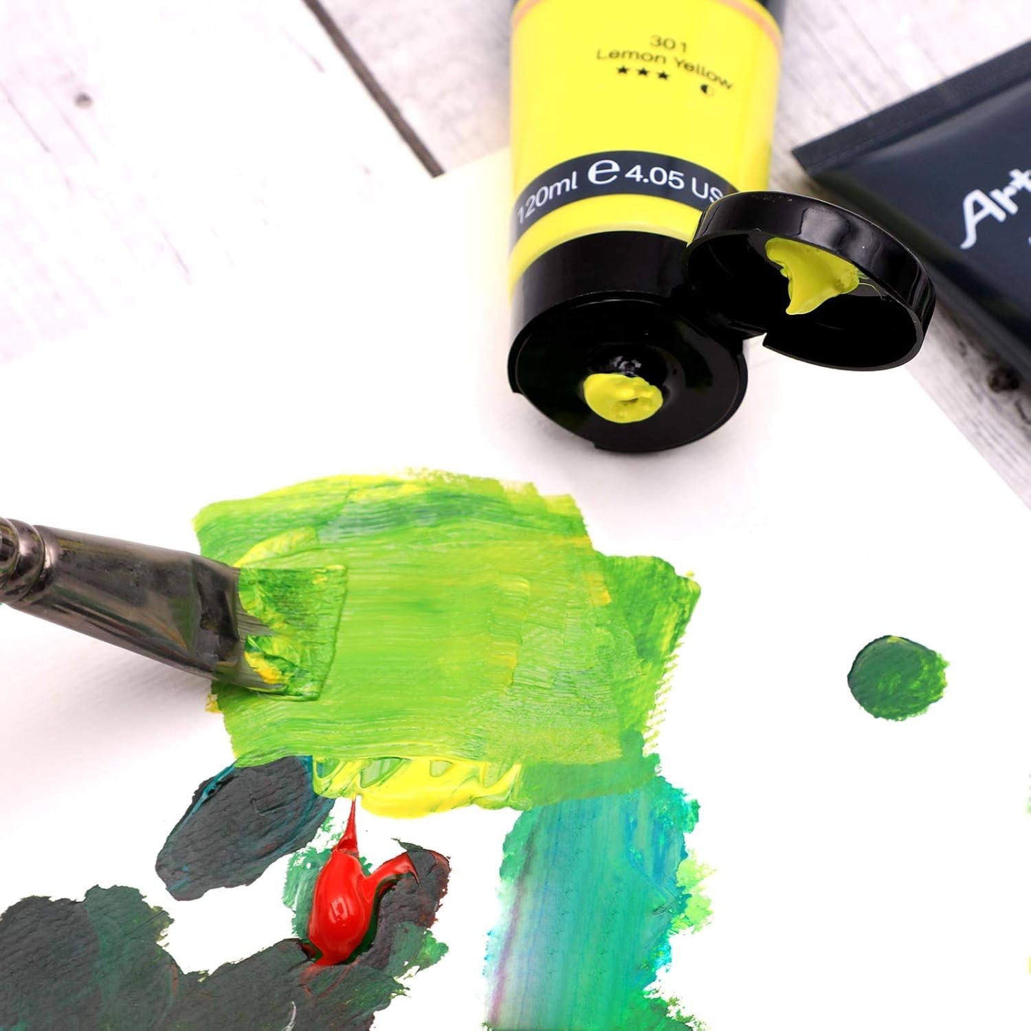 Non-Toxic Acrylic Paints – 4.05oz Tubes, 20 Colors