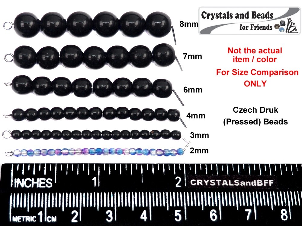 Czech Pressed Druk Round Smooth Glass Beads 8mm Light Blue 50 pieces CL798