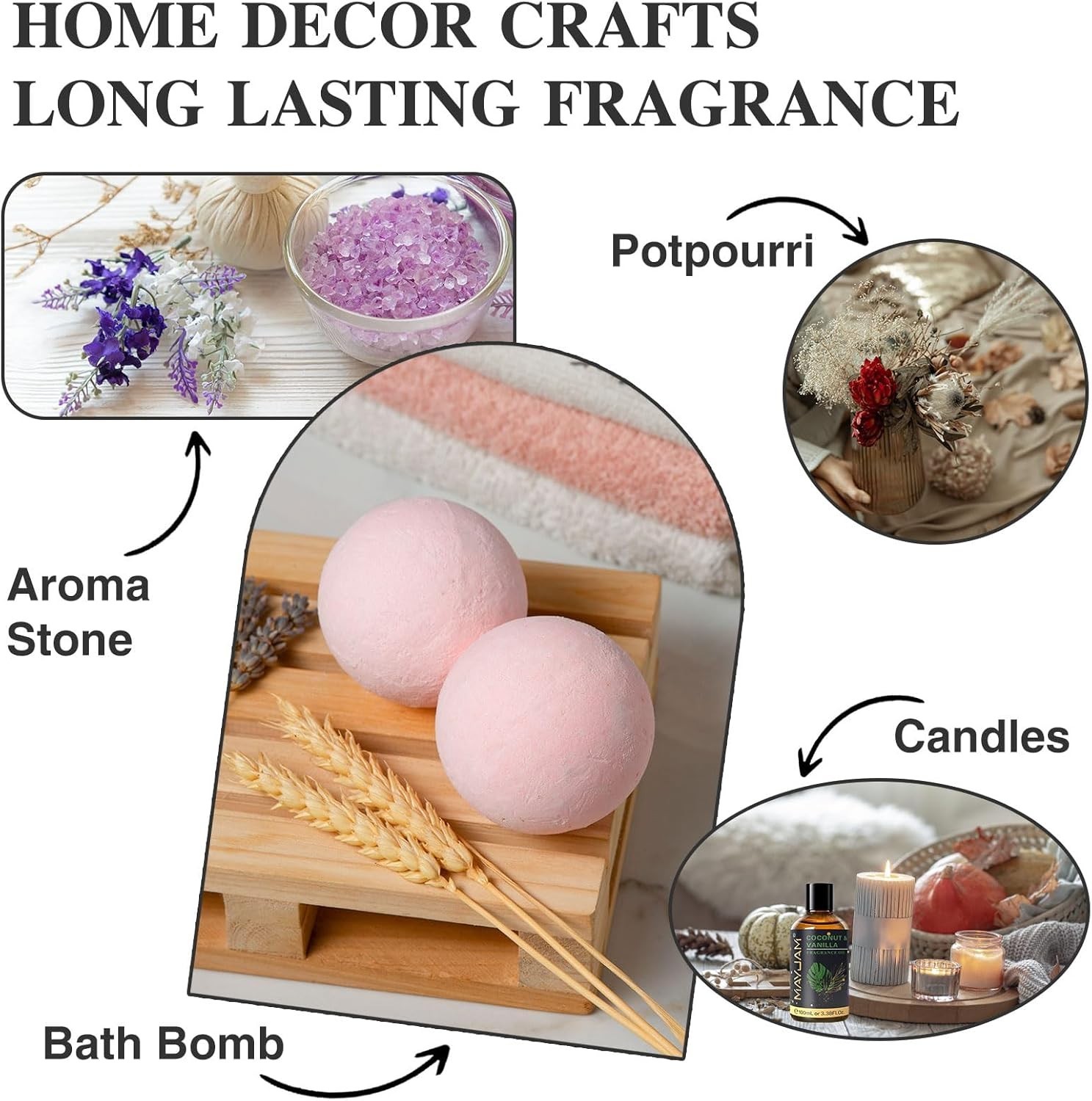 Long-Lasting Coconut Vanilla Fragrance Oil with Glass Dropper for DIY Projects