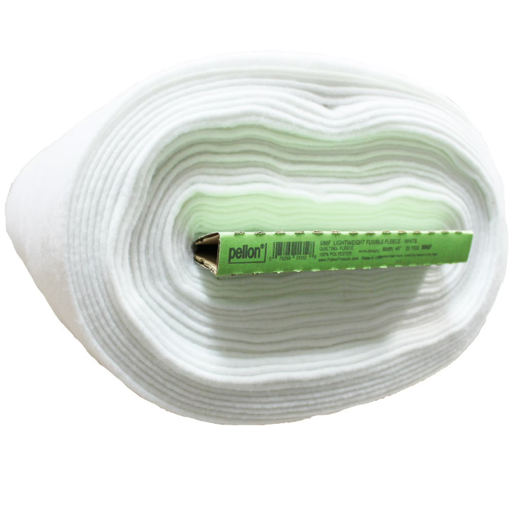 Pellon 986F Lightweight Fusible Fleece Sewing Fabric White 45″ x 20 Yards