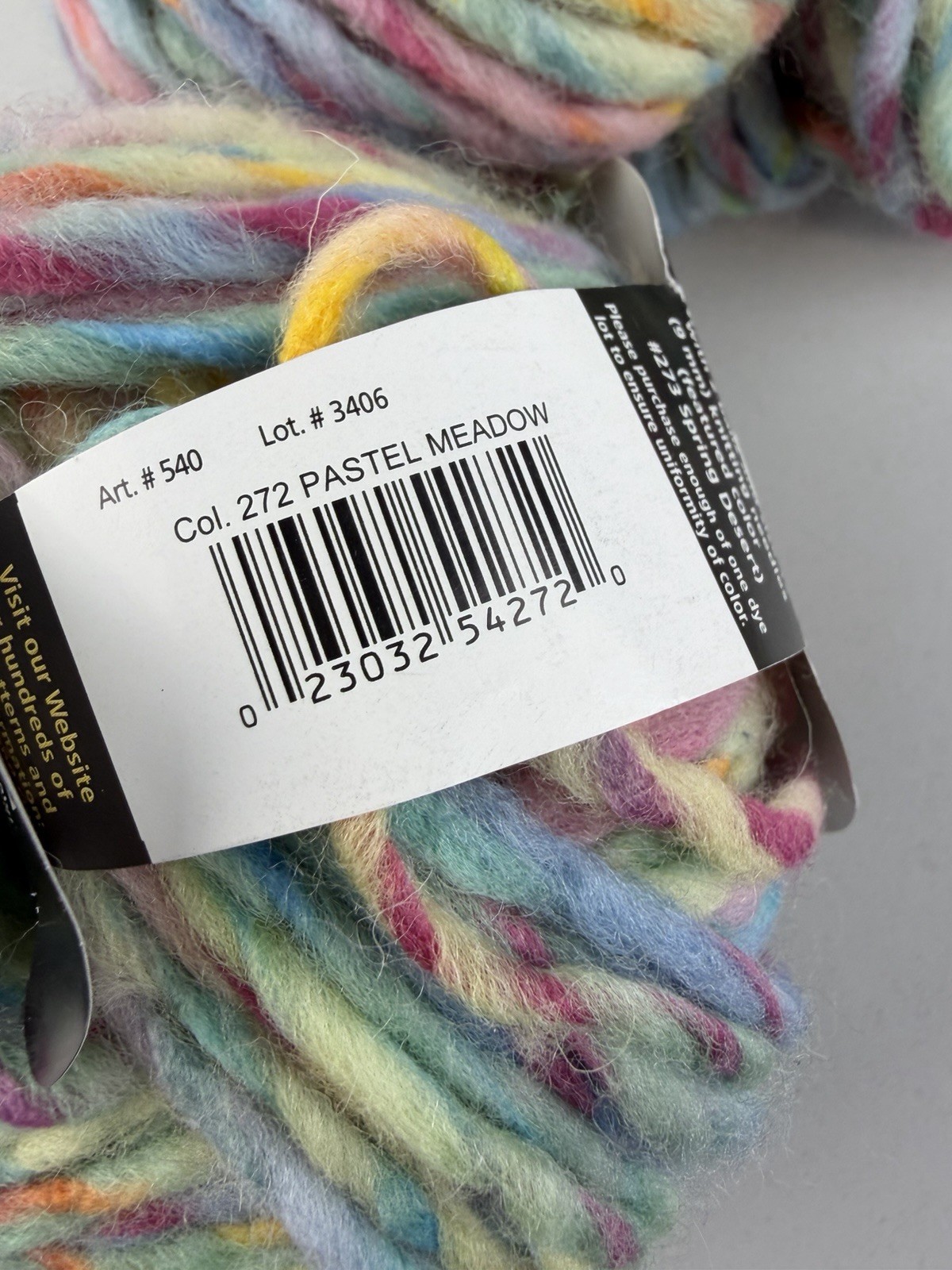 Lot of (2) Lion Brand Landscapes Yarn PASTEL MEADOW #272 Wool/Acrylic Feltable