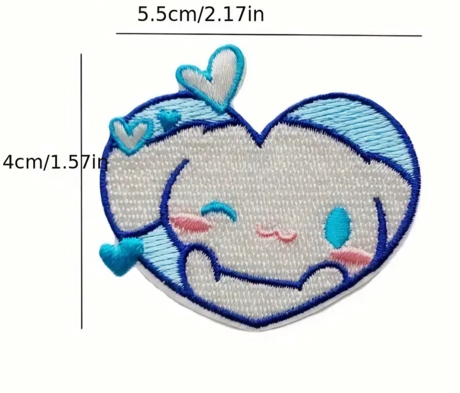 Heart-Shaped Sanrio Hello Kitty Embroidered Iron-On Sew-On Patches
