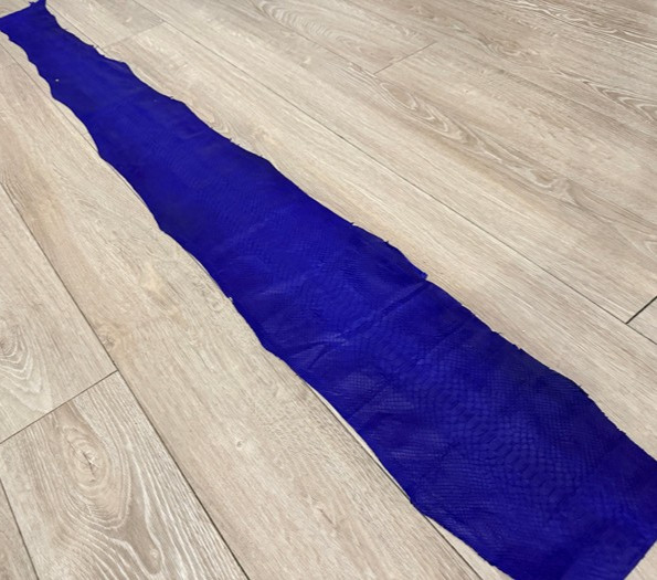 Royal Blue Genuine Python Snakeskin Leather real hide snake skin rattle boa 639
