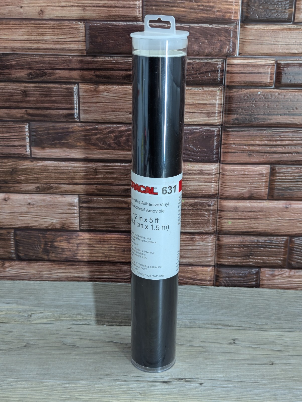 Oracal 631 070 Black & 010 White Vinyl 12″ x 5′ Removable Adhesive Vinyl Roll