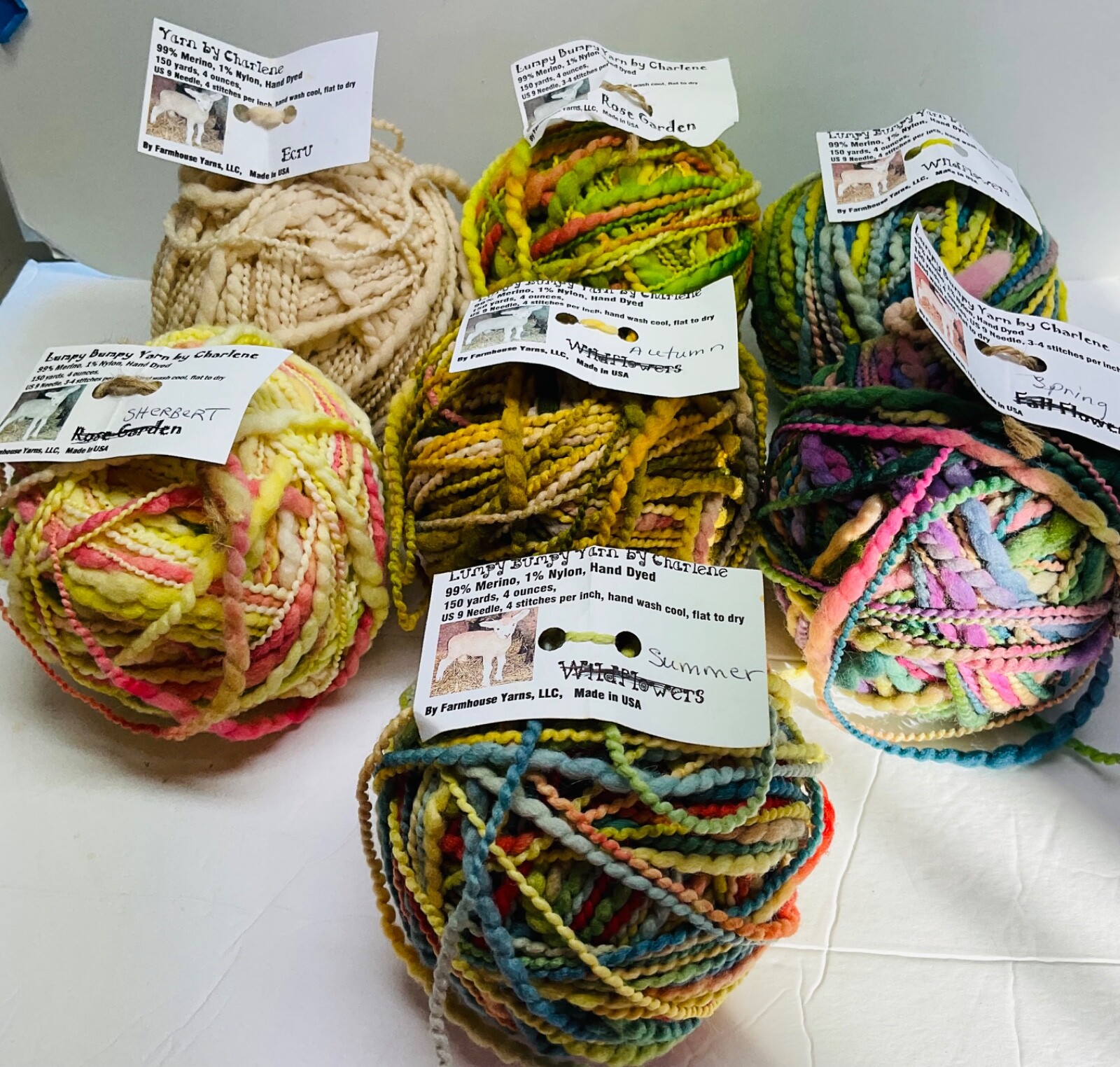 Farmhouse Yarns New Lumpy Bumpy Yarn Unit of 1 Select From Drop Down Box Merino