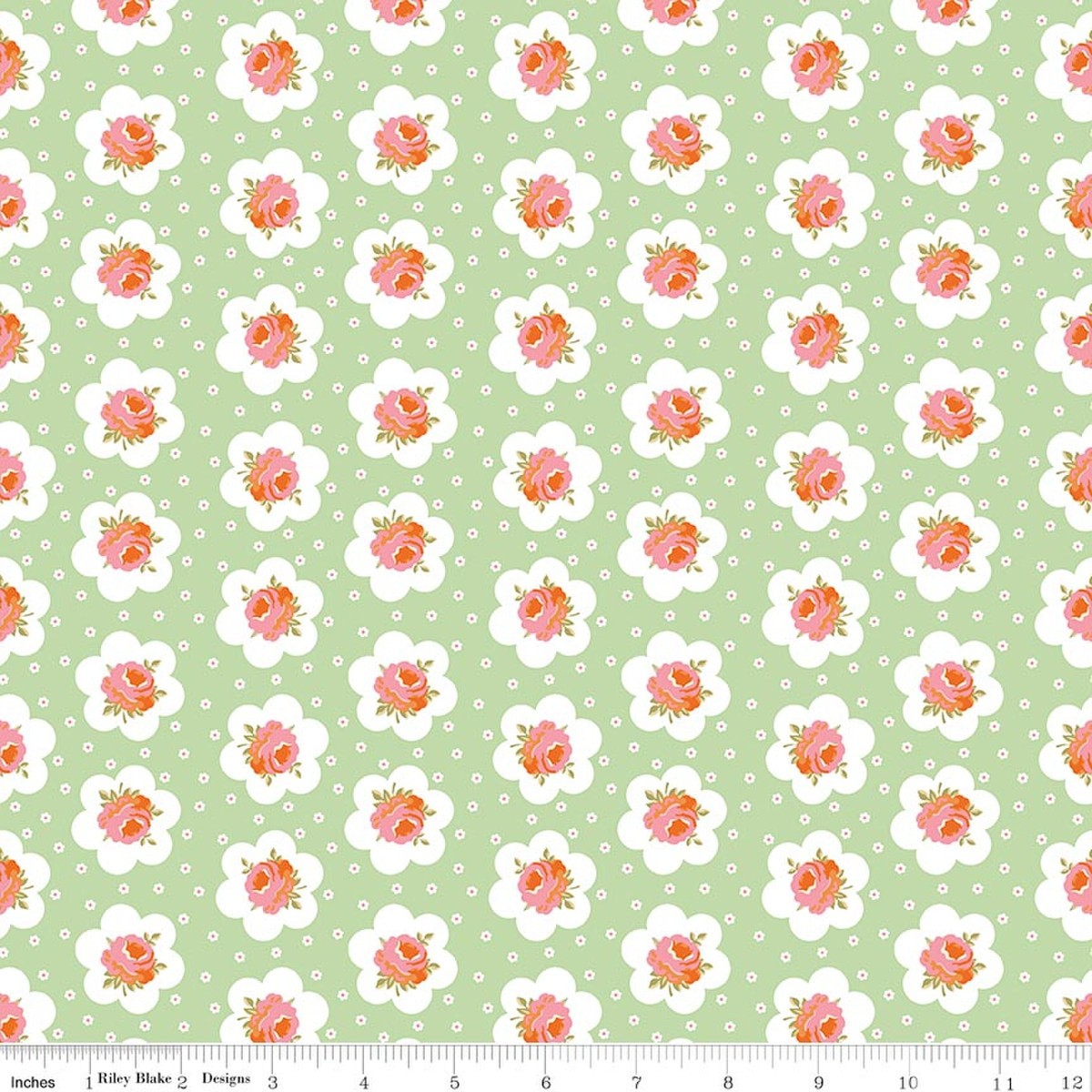Tea Tin in Rose Green | Peach Cobbler | Riley Blake