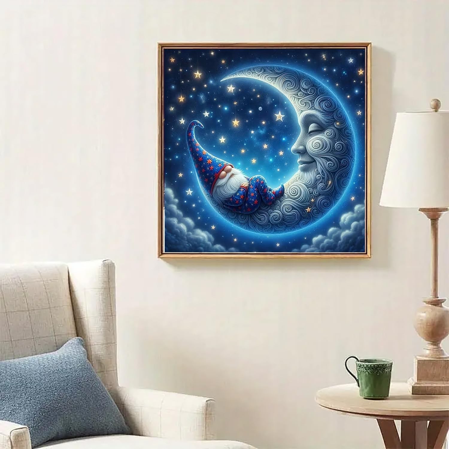 VCLKDIY Gnome Moon Star Diamond Art Kits for Adults, 5D