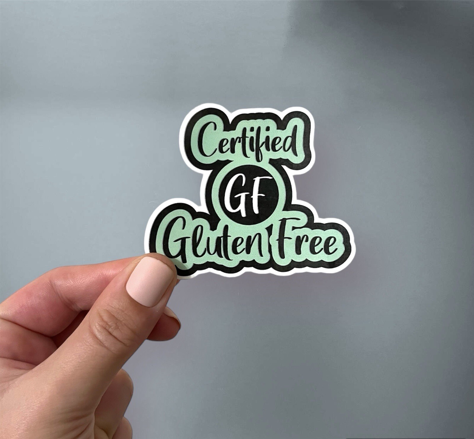 Certified Gluten Free Waterproof Sticker, For Laptop, Water Bottle, Tumbler, 3in