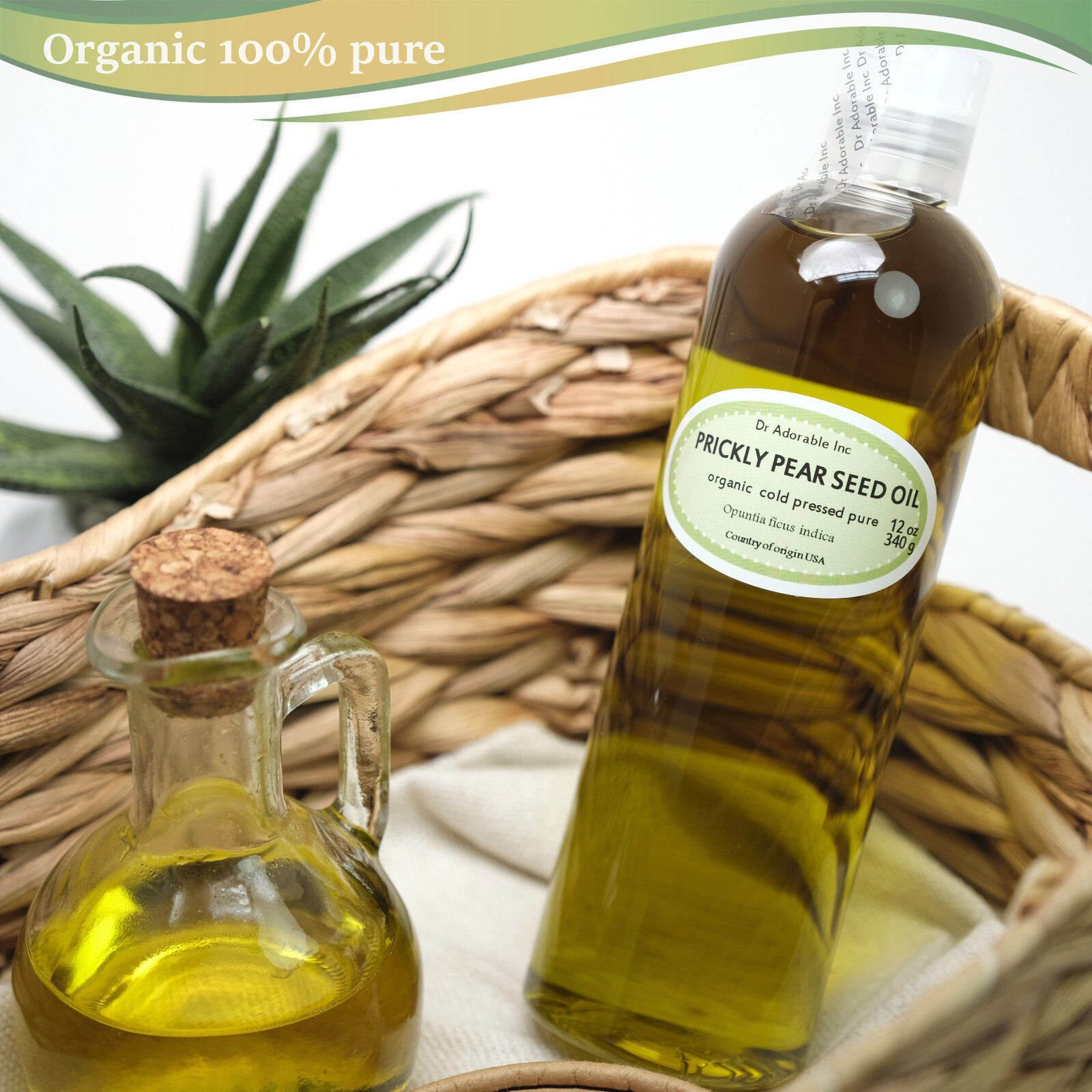 12 oz 100% Prickly Pear Seed Oil by Dr.Adorable Pure Organic Anti Aging Health