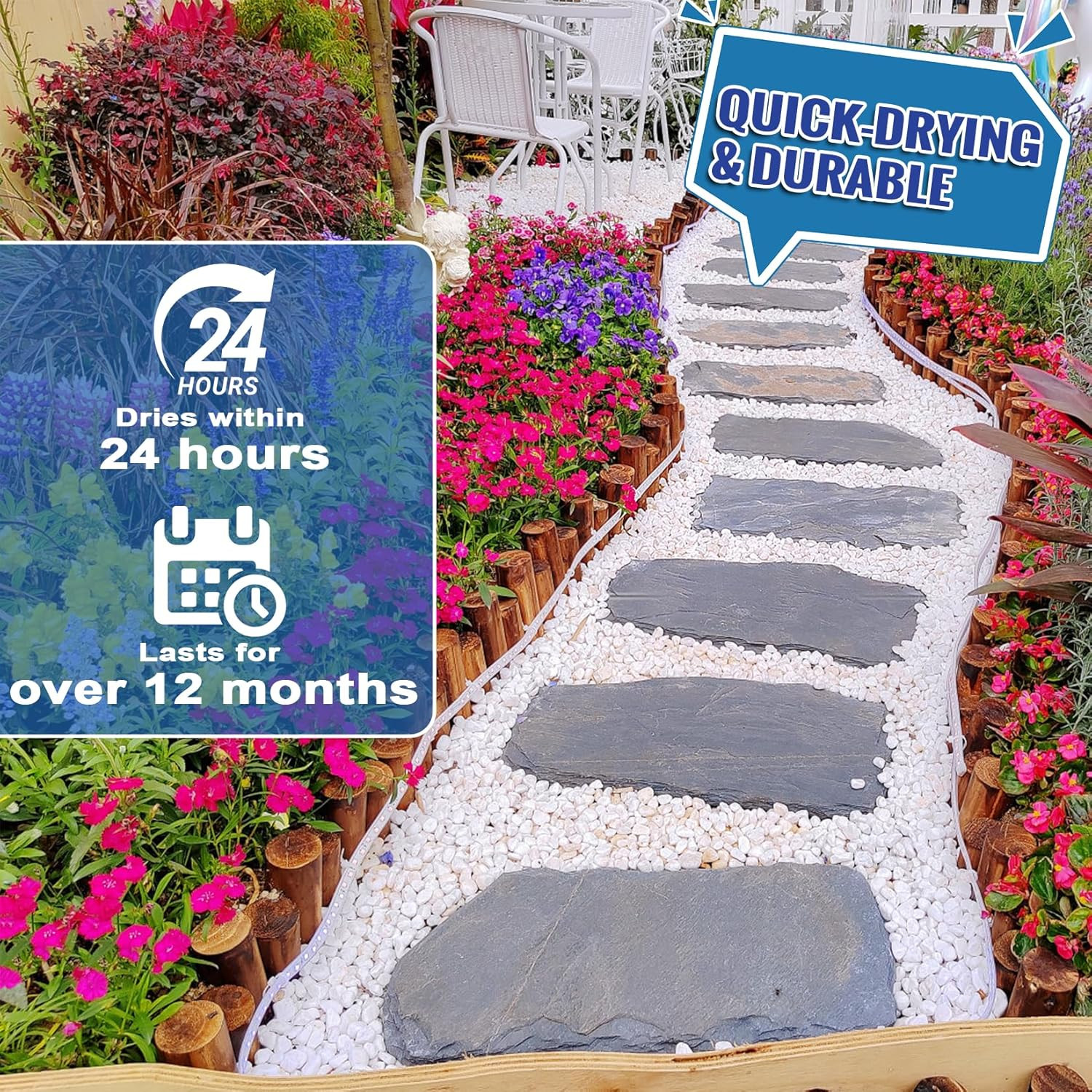 Non-Toxic Rock Glue – 5 Gallon Adhesive for Landscaping, Patios & Gardens