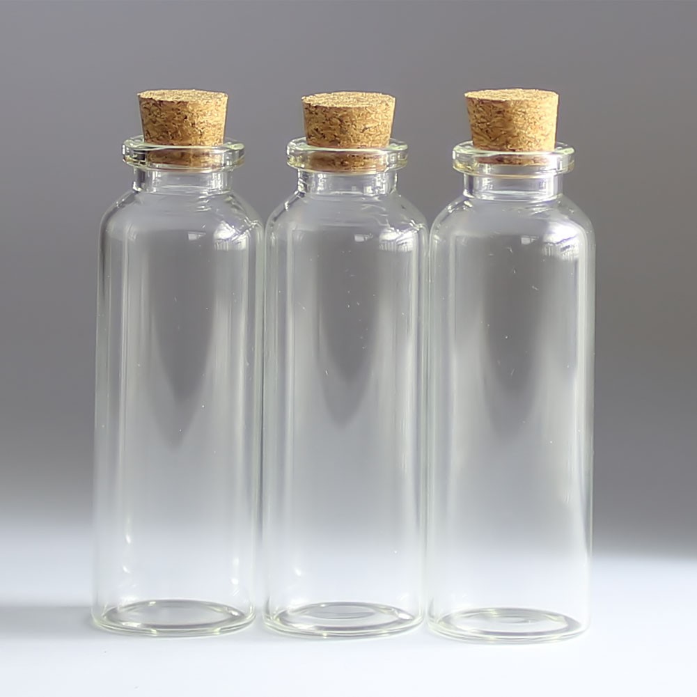 Cork bottle 30ml Wishing bottles Vial 10-50 pieces 27x79mm Borosilicate