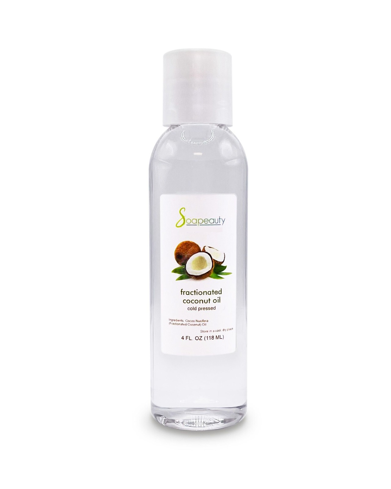 FRACTIONATED COCONUT OIL COLD PRESSED NATURAL 100% PURE PREMIUM 4 OZ