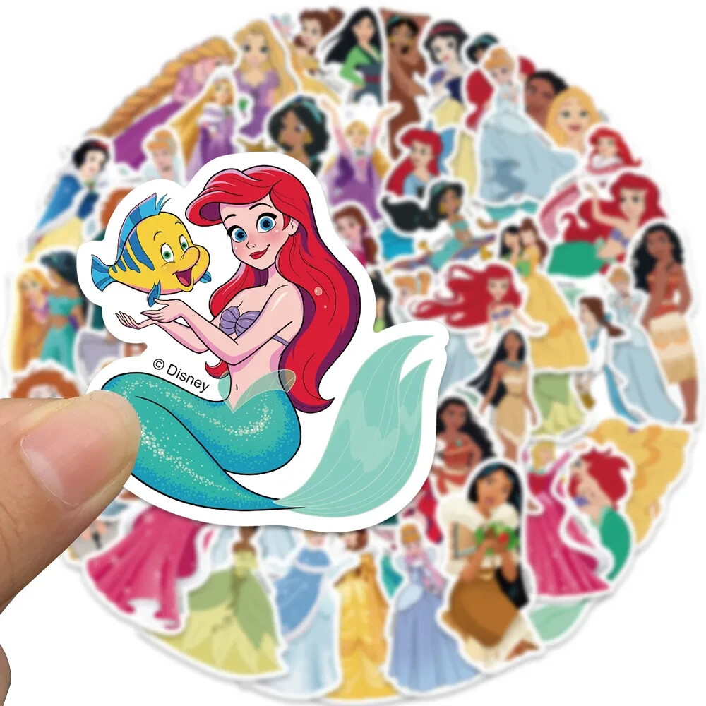 PRINCESSES From DISNEY 50pc STICKER SET, Little girls of all ages love them.