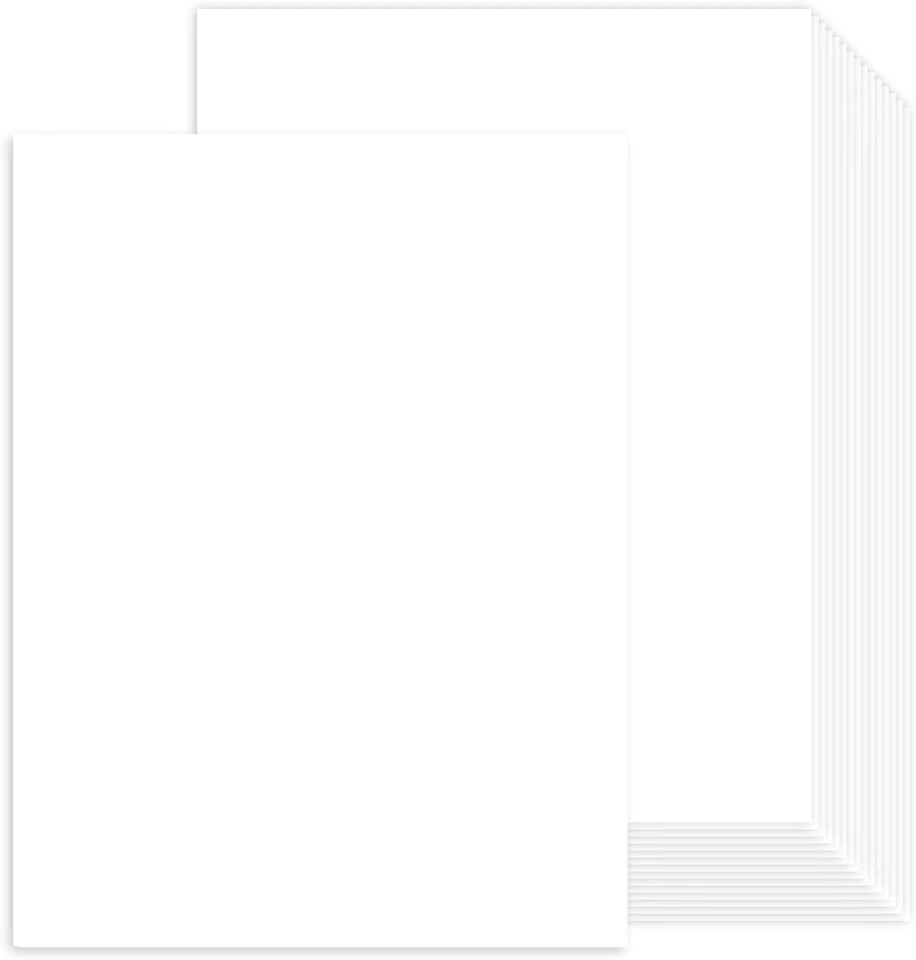 100 Sheets White Cardstock 8.5 x 11 Certificate Paper, White Card Stock Print…