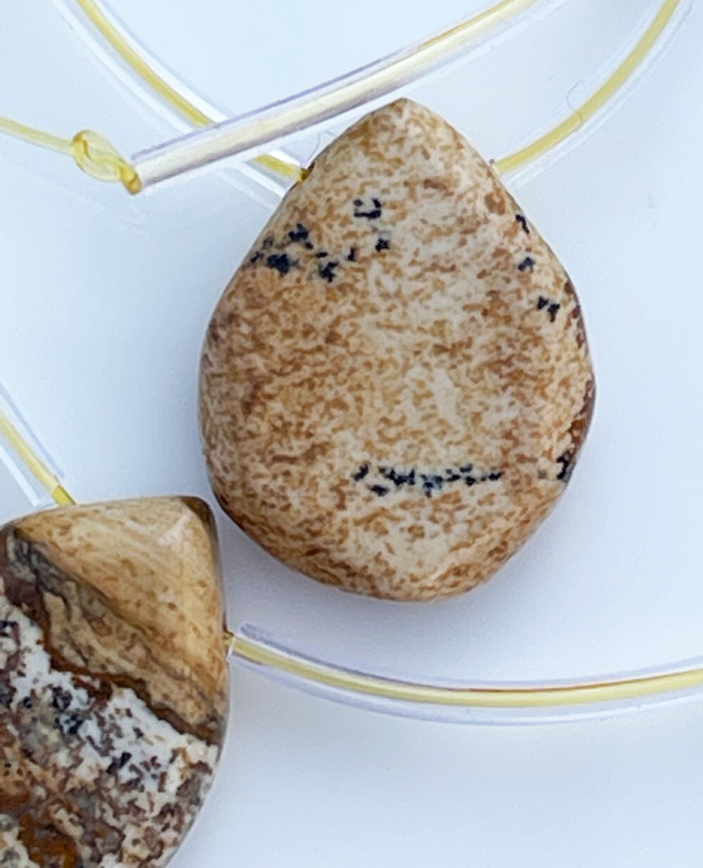 Tear Drop or Pear Shaped Jasper Beads – 15mm x 20mm – 9 Beads