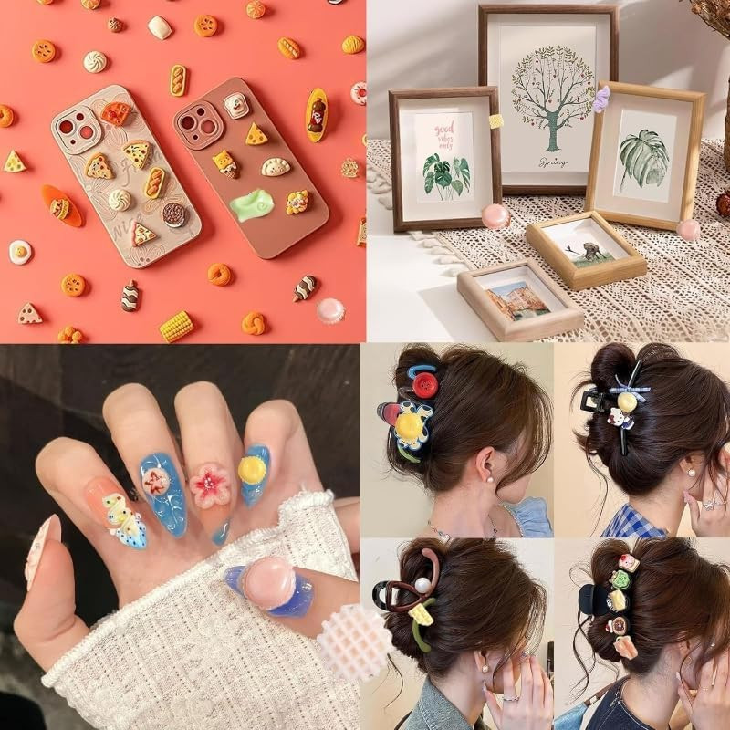 118 Pcs Slime Charms Cute Set，Mixed Lot Assorted Resin Flatback Cute Sets for…