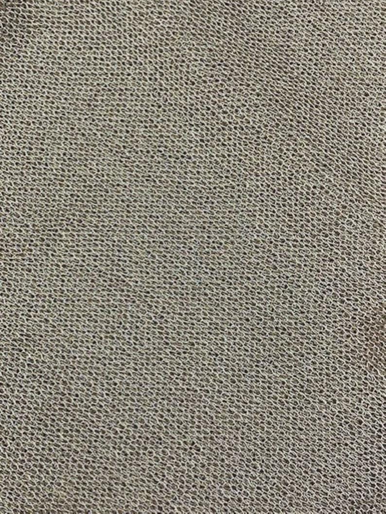 Metallic Chainmail Fabric Silver Mesh Sheer 2-Way Stretch 60 Inch Wide