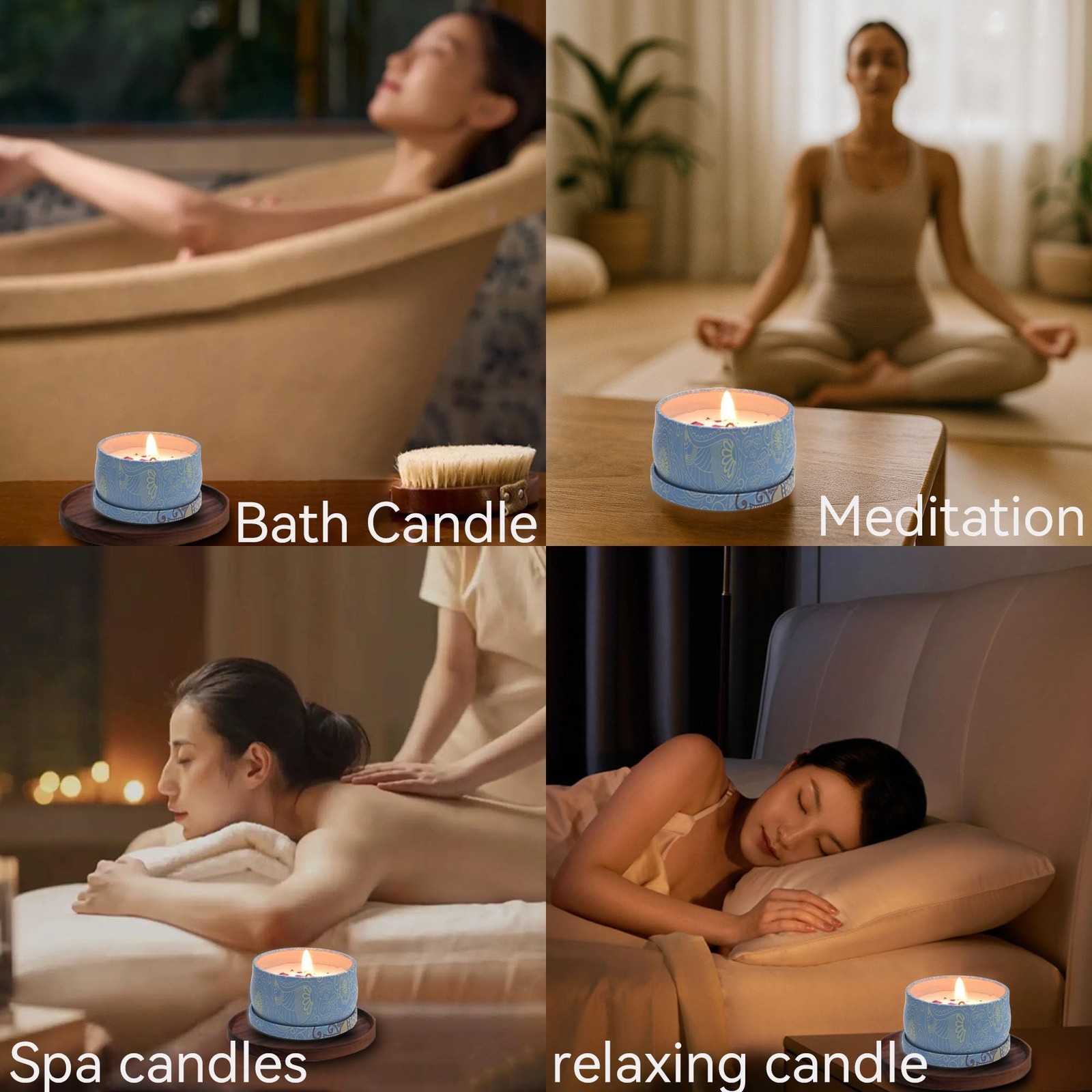 Scented Candles Gift Set, Natural Soy Candles Non Toxic, 4 Pack | 5% Essentia…