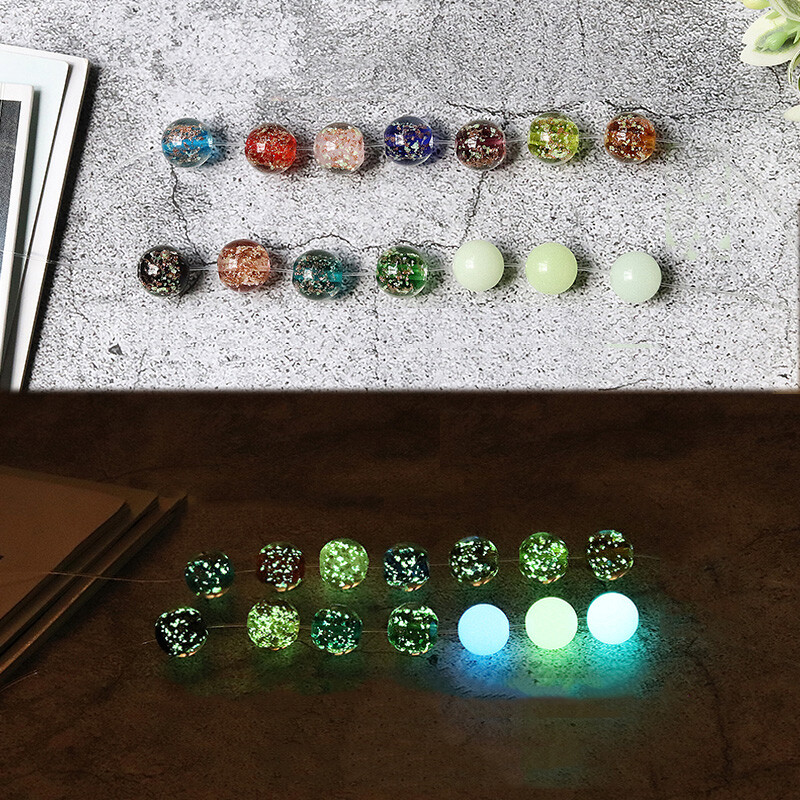 10X Sphere Crystal Luminous Bead 8-20mm Glow In The Dark DIY Materials Decor New