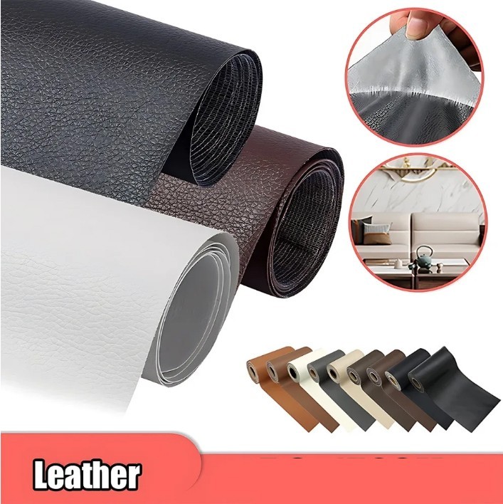 Self Adhesive Vinyl Faux Leather Fabric Repair Patch Kit for Car seat Sofas