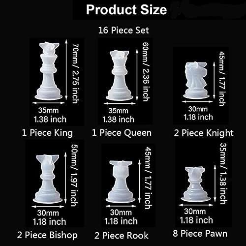 1 Set Chess Mold for Resin Silicone Chess Resin Mold Chess Crystal Epoxy Cast…