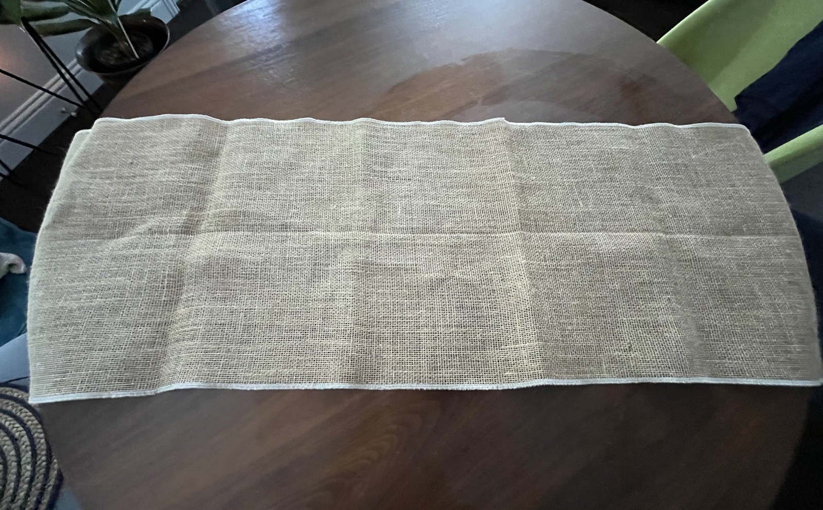Beige Solid/Plain Jute Burlap Fabric Piece Cut, Approx. 72 in x 18 in