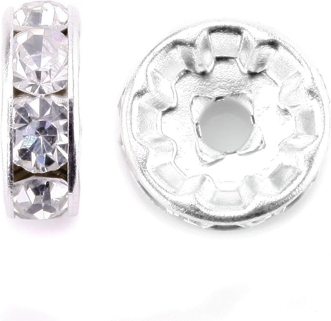 100pcs 8mm Crystal Rondelle Spacer Beads Colorful 2mm Hole Jewelry Making