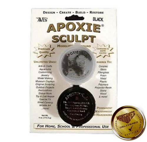 Aves Apoxie Sculpt 1/4 Lb Black – Air Dry Modeling Clay Compound Self Hardening