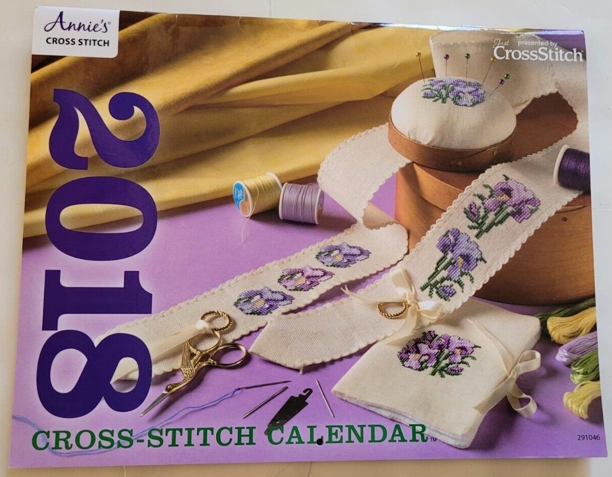 Annie’s Cross Stitch calendars, 1 pattern each month, choose from 3 – 2018,20,21