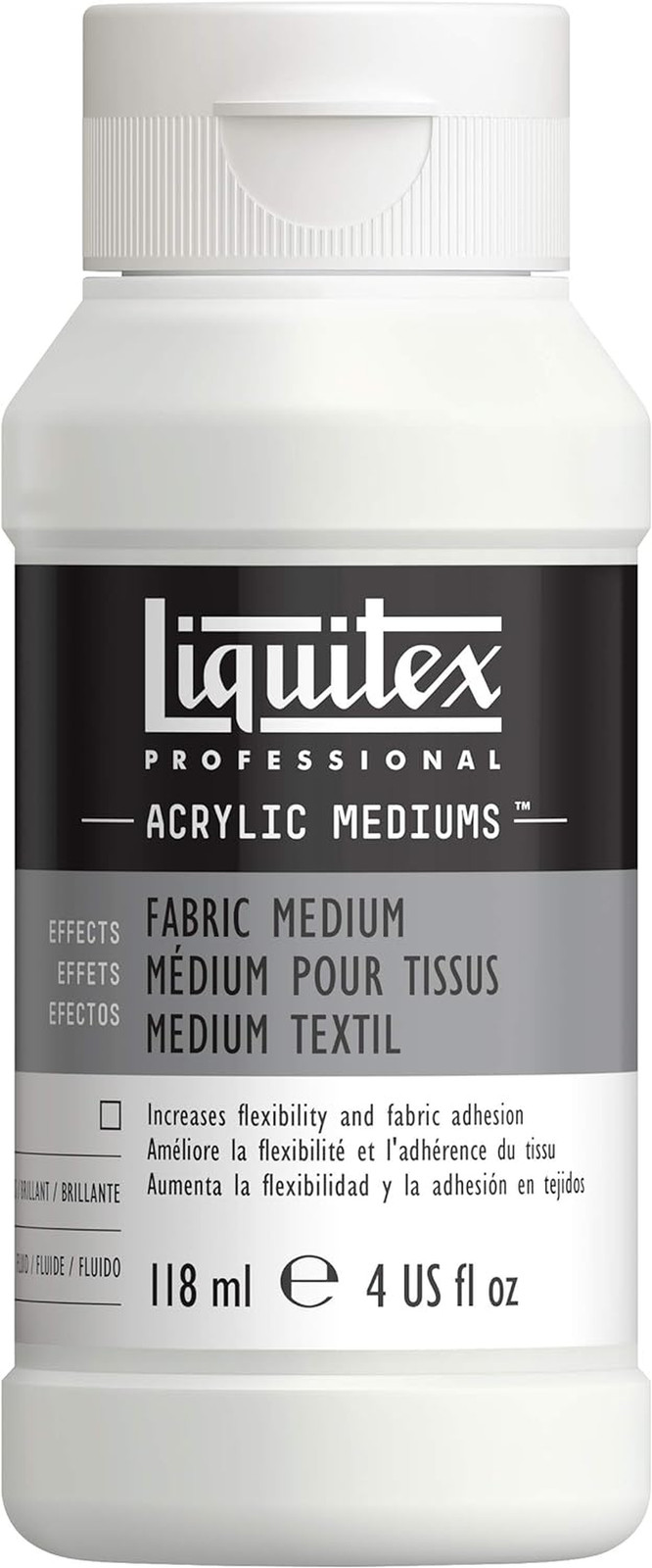 Acrylic Fabric Medium 4oz 118ml Paint Additive For Textile Canvas Non Toxic