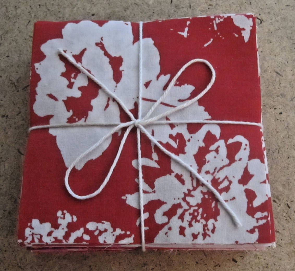 Lot of 100 5″ X 5″ Fabric Squares For Quilting/Crafts. “Pinks & Reds”