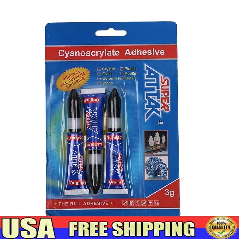 Ultra Strong Clear Super Glue Gel 3 Gram Tubes Instant Adhesive DIY Projects New