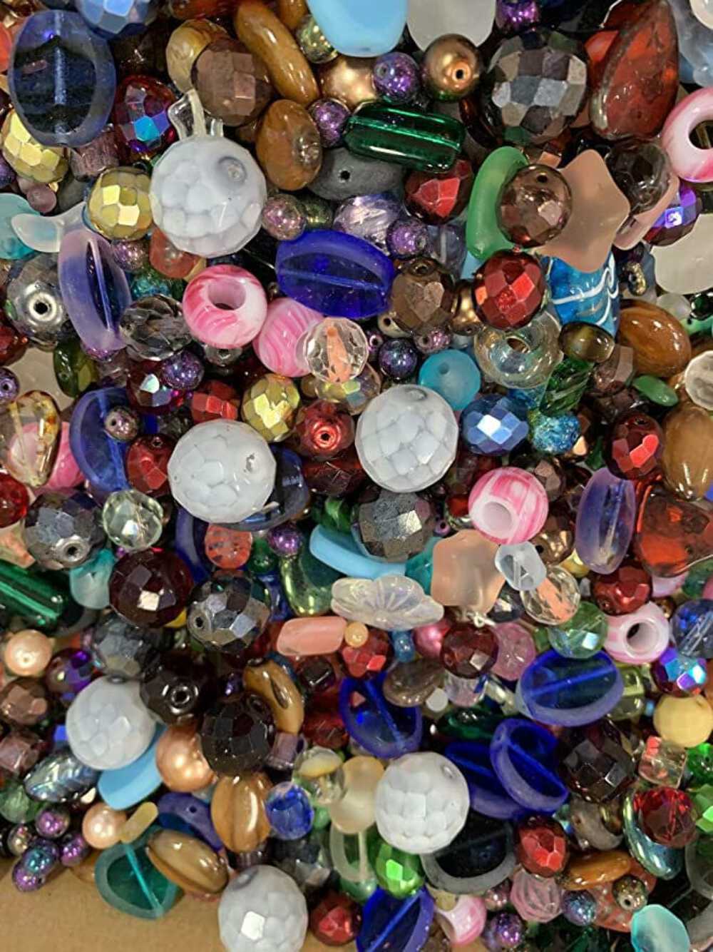 MONTHLY GRAB BAG • Assorted Glass Beads • 4-18mm • Heart Rock Beads By ModeBeads