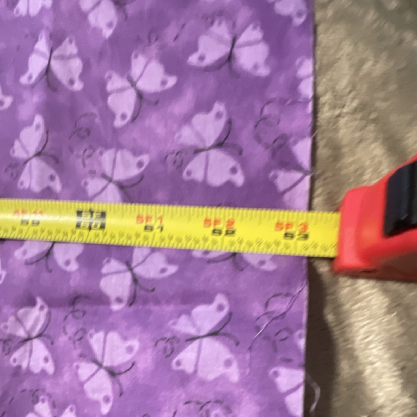 Fabric Traditions Purple Butterfly Theme Up to 45” Wide Fabric